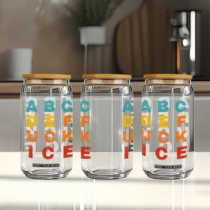 Fck Ice Glass Can Retro Protest Chinga La Migra Subtle FDT TS10 Print Your Wear