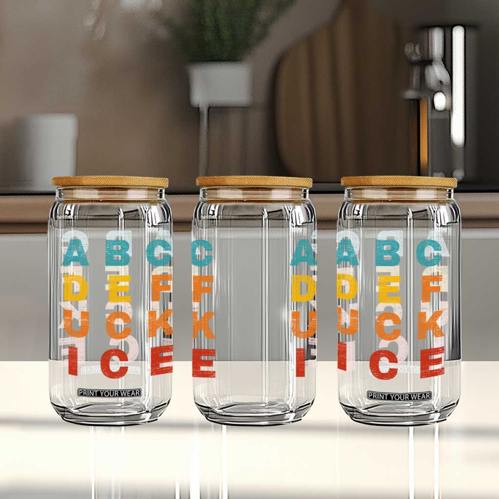 Fck Ice Glass Can Retro Protest Chinga La Migra Subtle FDT TS10 Print Your Wear