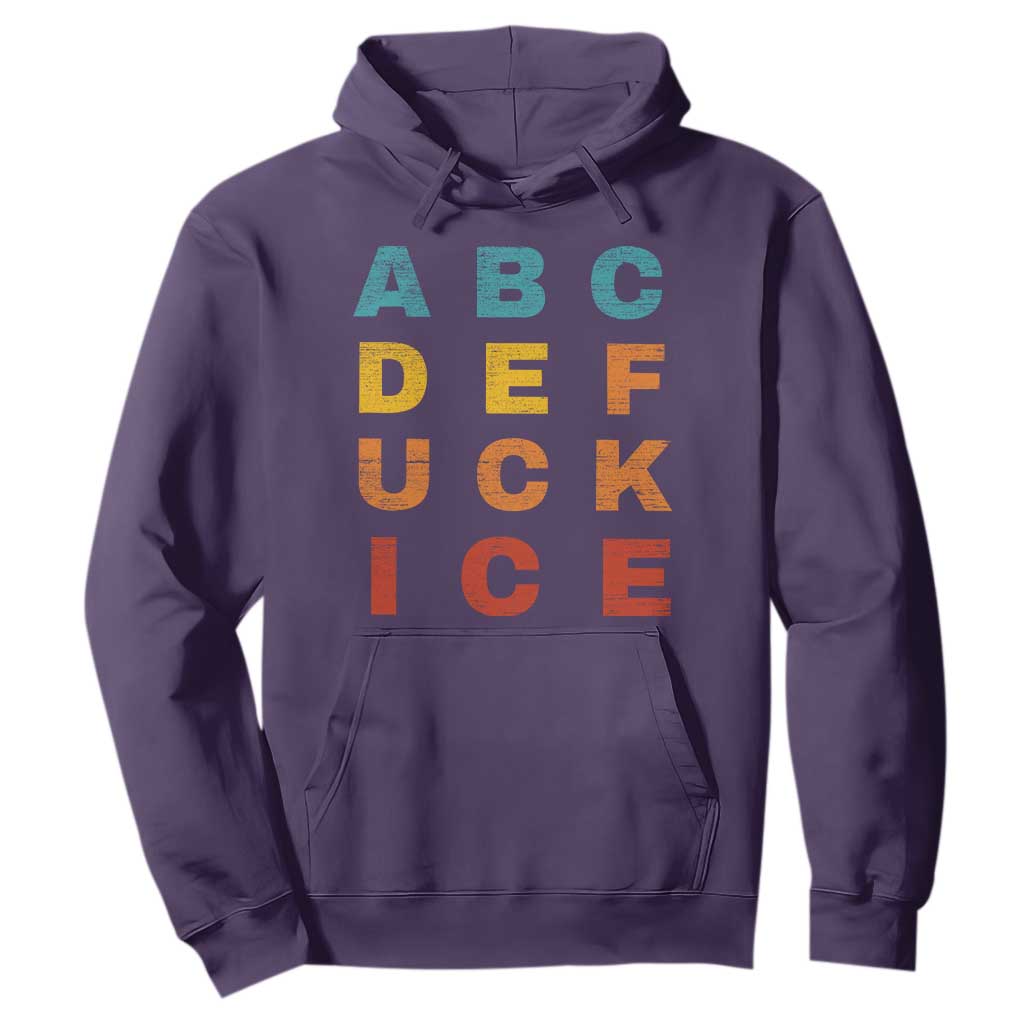 Fck Ice Hoodie Retro Protest Chinga La Migra Subtle FDT TS10 Purple Print Your Wear