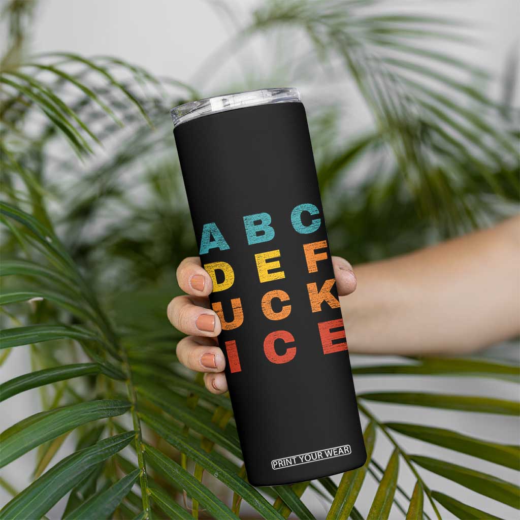 Fck Ice Skinny Tumbler Retro Protest Chinga La Migra Subtle FDT TS10 Print Your Wear