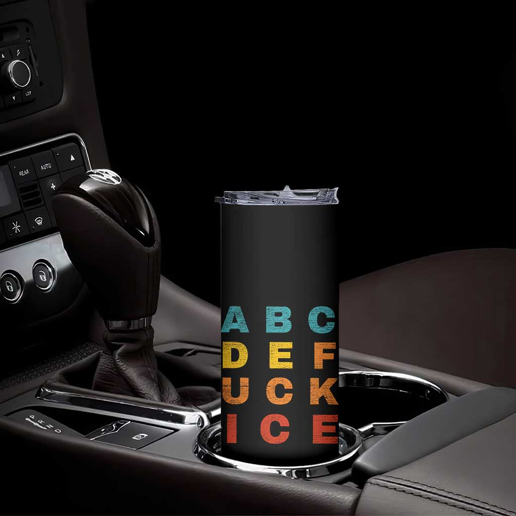 Fck Ice Skinny Tumbler Retro Protest Chinga La Migra Subtle FDT TS10 Print Your Wear