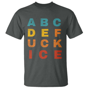 Fck Ice T Shirt Retro Protest Chinga La Migra Subtle FDT TS10 Dark Heather Print Your Wear