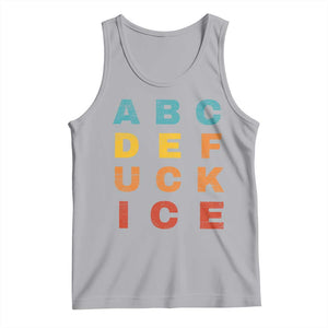 Fck Ice Tank Top Retro Protest Chinga La Migra Subtle FDT TS10 Athletic Heather Print Your Wear