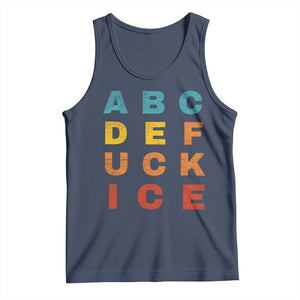 Fck Ice Tank Top Retro Protest Chinga La Migra Subtle FDT TS10 Navy Print Your Wear