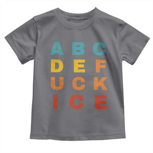 Fck Ice Toddler T Shirt Retro Protest Chinga La Migra Subtle FDT TS10 Charcoal Print Your Wear