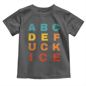 Fck Ice Toddler T Shirt Retro Protest Chinga La Migra Subtle FDT TS10 Dark Heather Print Your Wear