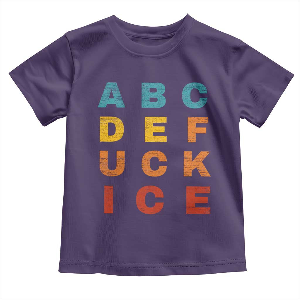 Fck Ice Toddler T Shirt Retro Protest Chinga La Migra Subtle FDT TS10 Purple Print Your Wear
