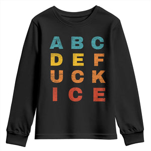 Fck Ice Youth Sweatshirt Retro Protest Chinga La Migra Subtle FDT TS10 Black Print Your Wear
