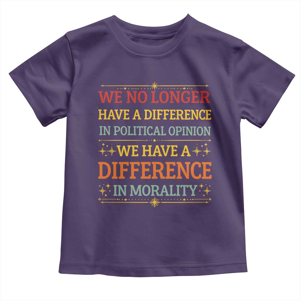 Difference In Morality Toddler T Shirt Political Differences Protest Rally TS10 Purple Print Your Wear