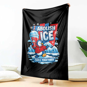 Abolish Ice Throw Blanket Subtle FDT Penguin Slush Drink Funny Summer Chill Mode TS10 Print Your Wear