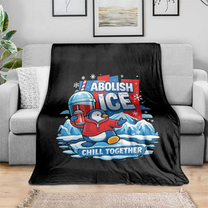 Abolish Ice Throw Blanket Subtle FDT Penguin Slush Drink Funny Summer Chill Mode TS10 Print Your Wear