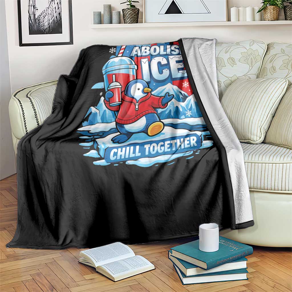 Abolish Ice Throw Blanket Subtle FDT Penguin Slush Drink Funny Summer Chill Mode TS10 Print Your Wear