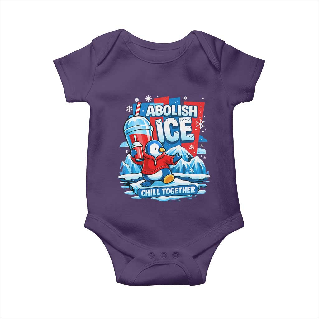 Abolish Ice Baby Onesie Subtle FDT Penguin Slush Drink Funny Summer Chill Mode TS10 Purple Print Your Wear