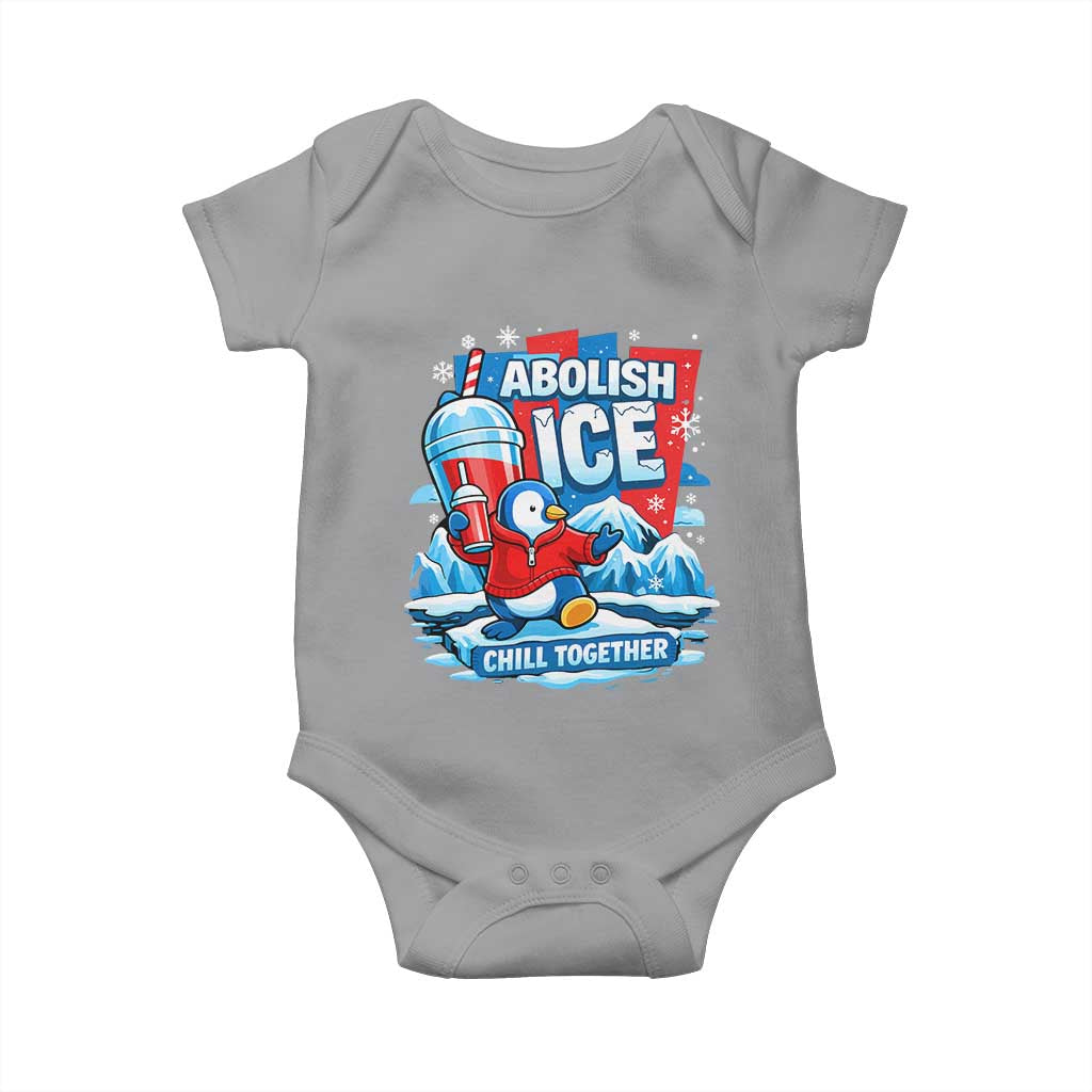 Abolish Ice Baby Onesie Subtle FDT Penguin Slush Drink Funny Summer Chill Mode TS10 Sport Gray Print Your Wear