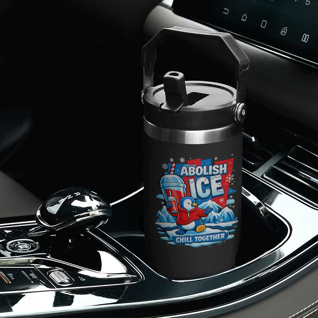 Abolish Ice Flip Straw Tumbler Subtle FDT Penguin Slush Drink Funny Summer Chill Mode TS10 Print Your Wear