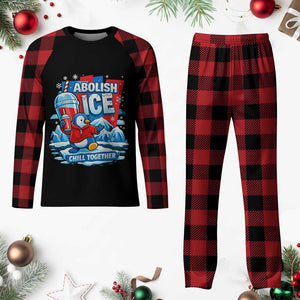 Abolish Ice Plaid Pajama Set Subtle FDT Penguin Slush Drink Funny Summer Chill Mode TS10 Buffalo Plaid Print Your Wear