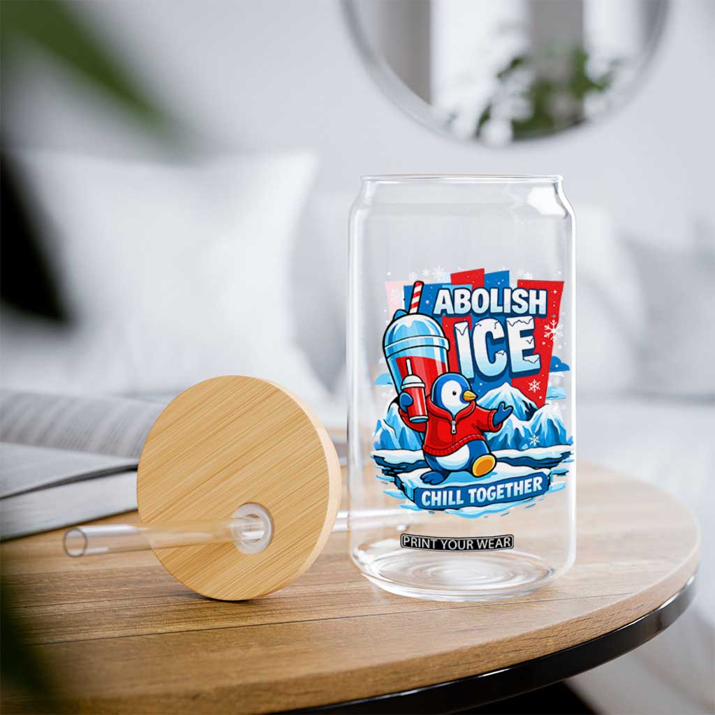 Abolish Ice Glass Can Subtle FDT Penguin Slush Drink Funny Summer Chill Mode TS10 Print Your Wear