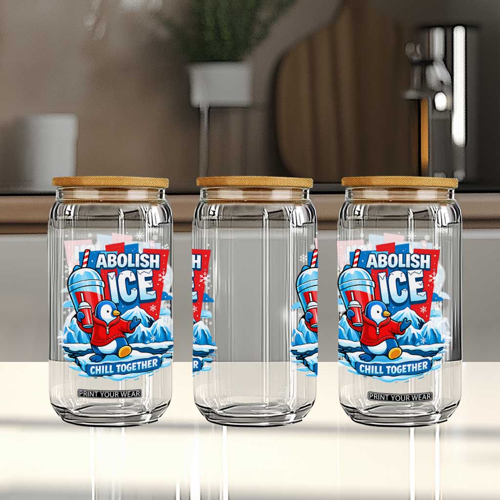Abolish Ice Glass Can Subtle FDT Penguin Slush Drink Funny Summer Chill Mode TS10 Print Your Wear
