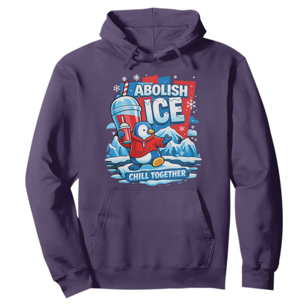 Abolish Ice Hoodie Subtle FDT Penguin Slush Drink Funny Summer Chill Mode TS10 Purple Print Your Wear