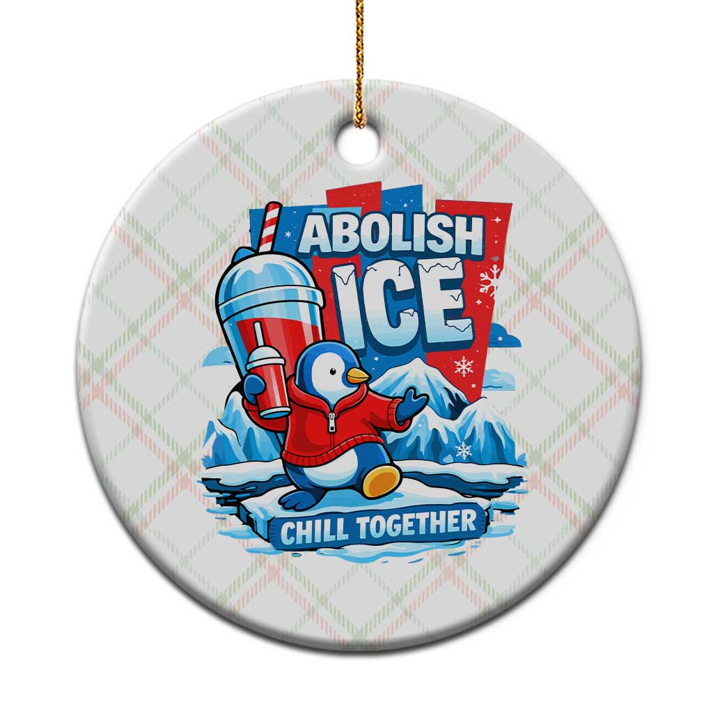 Abolish Ice Ceramic Ornament Subtle FDT Penguin Slush Drink Funny Summer Chill Mode TS10 1pc Christmas Plaid Print Your Wear