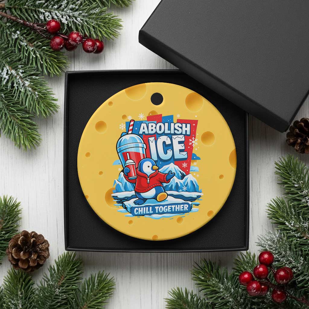 Abolish Ice Ceramic Ornament Subtle FDT Penguin Slush Drink Funny Summer Chill Mode TS10 1pc Yellow Cheese Print Your Wear