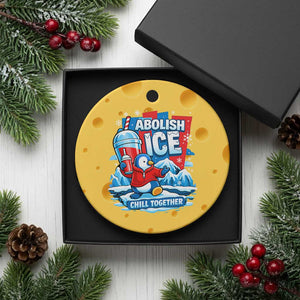 Abolish Ice Ceramic Ornament Subtle FDT Penguin Slush Drink Funny Summer Chill Mode TS10 1pc Yellow Cheese Print Your Wear