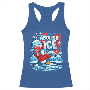 Abolish Ice Racerback Tank Top Subtle FDT Penguin Slush Drink Funny Summer Chill Mode TS10 Royal Blue Print Your Wear