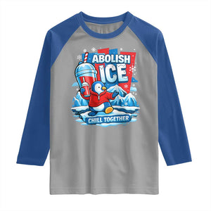 Abolish Ice Raglan Shirt Subtle FDT Penguin Slush Drink Funny Summer Chill Mode TS10 Sport Gray Royal Print Your Wear