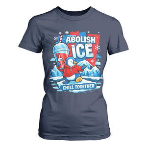 Abolish Ice T Shirt For Women Subtle FDT Penguin Slush Drink Funny Summer Chill Mode TS10 Navy Print Your Wear