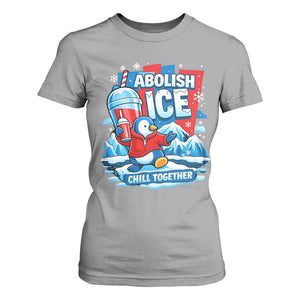 Abolish Ice T Shirt For Women Subtle FDT Penguin Slush Drink Funny Summer Chill Mode TS10 Sport Gray Print Your Wear