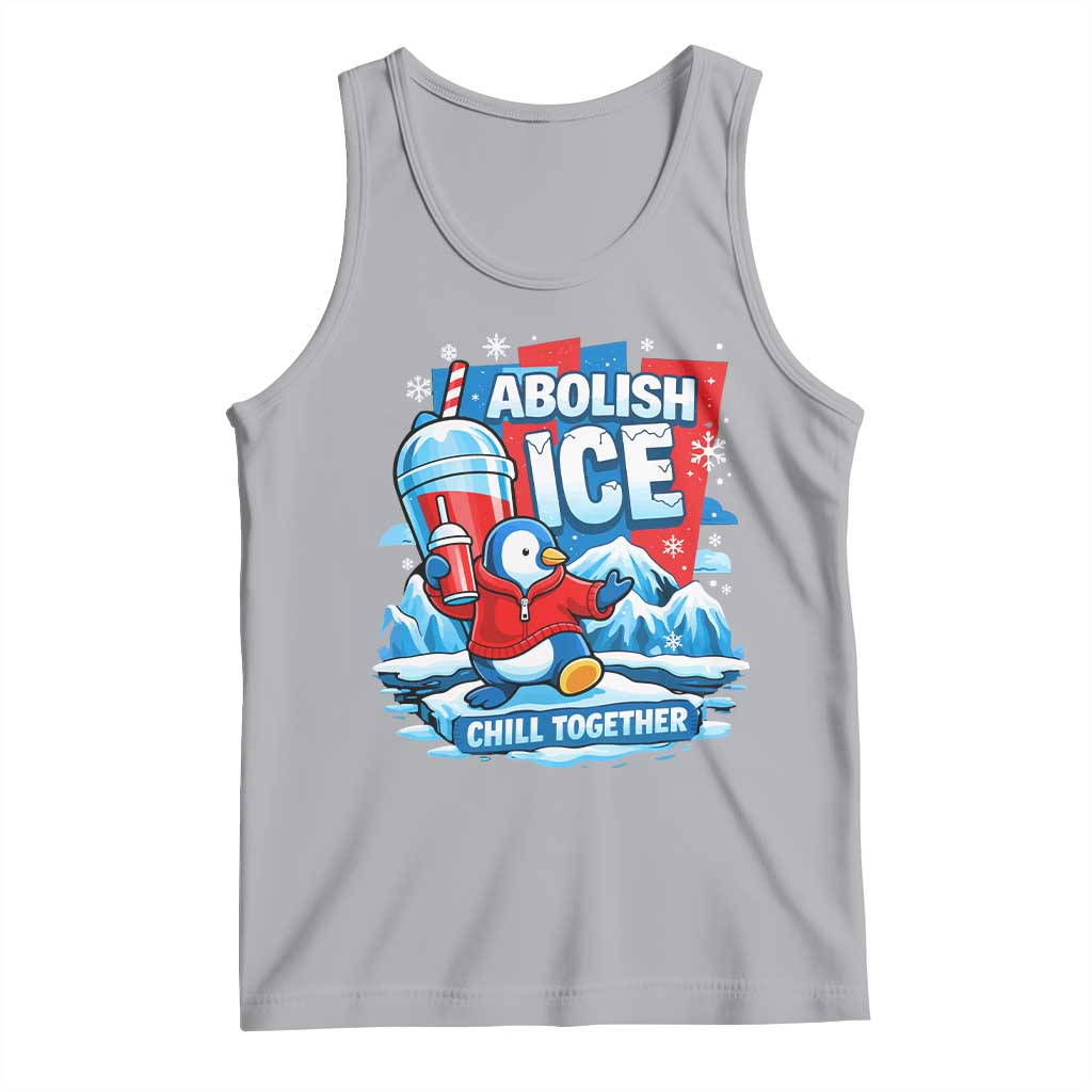Abolish Ice Tank Top Subtle FDT Penguin Slush Drink Funny Summer Chill Mode TS10 Athletic Heather Print Your Wear