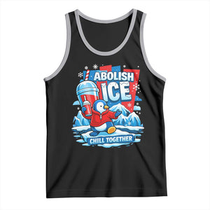 Abolish Ice Tank Top Subtle FDT Penguin Slush Drink Funny Summer Chill Mode TS10 Black Athletic Heather Print Your Wear