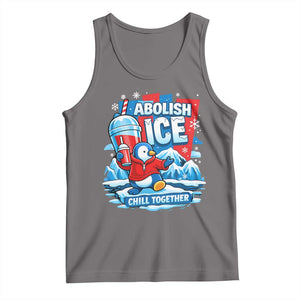 Abolish Ice Tank Top Subtle FDT Penguin Slush Drink Funny Summer Chill Mode TS10 Deep Heather Print Your Wear