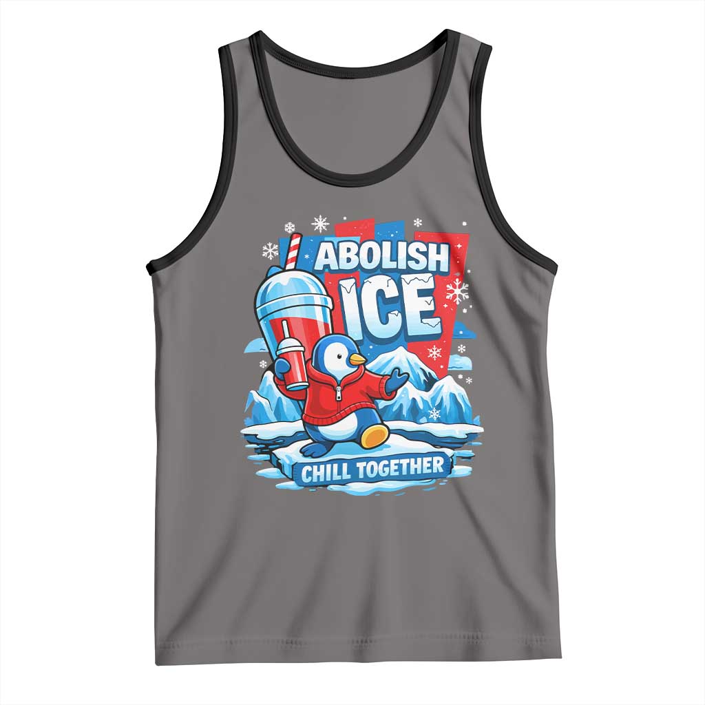 Abolish Ice Tank Top Subtle FDT Penguin Slush Drink Funny Summer Chill Mode TS10 Deep Heather Black Print Your Wear