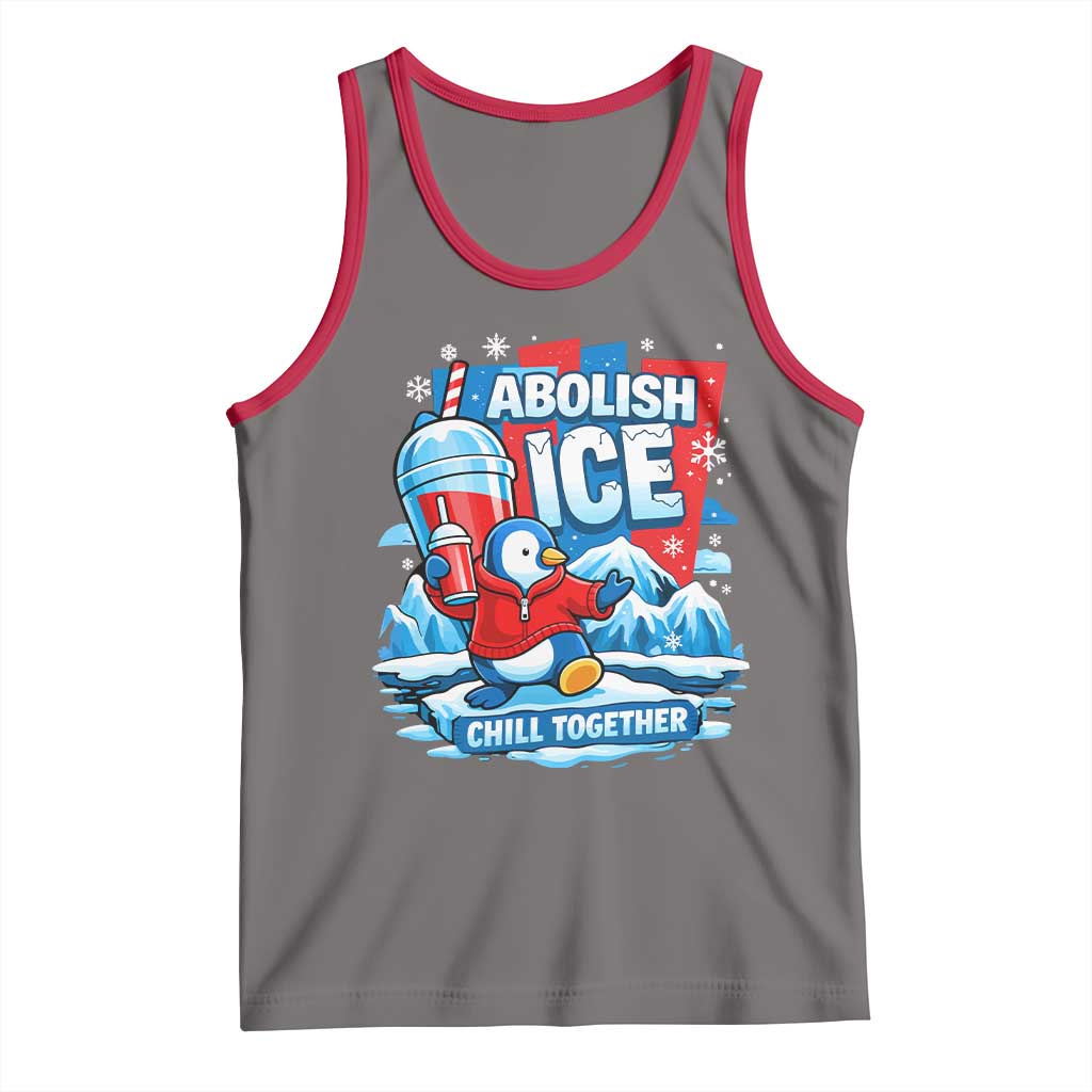 Abolish Ice Tank Top Subtle FDT Penguin Slush Drink Funny Summer Chill Mode TS10 Deep Heather Red Print Your Wear