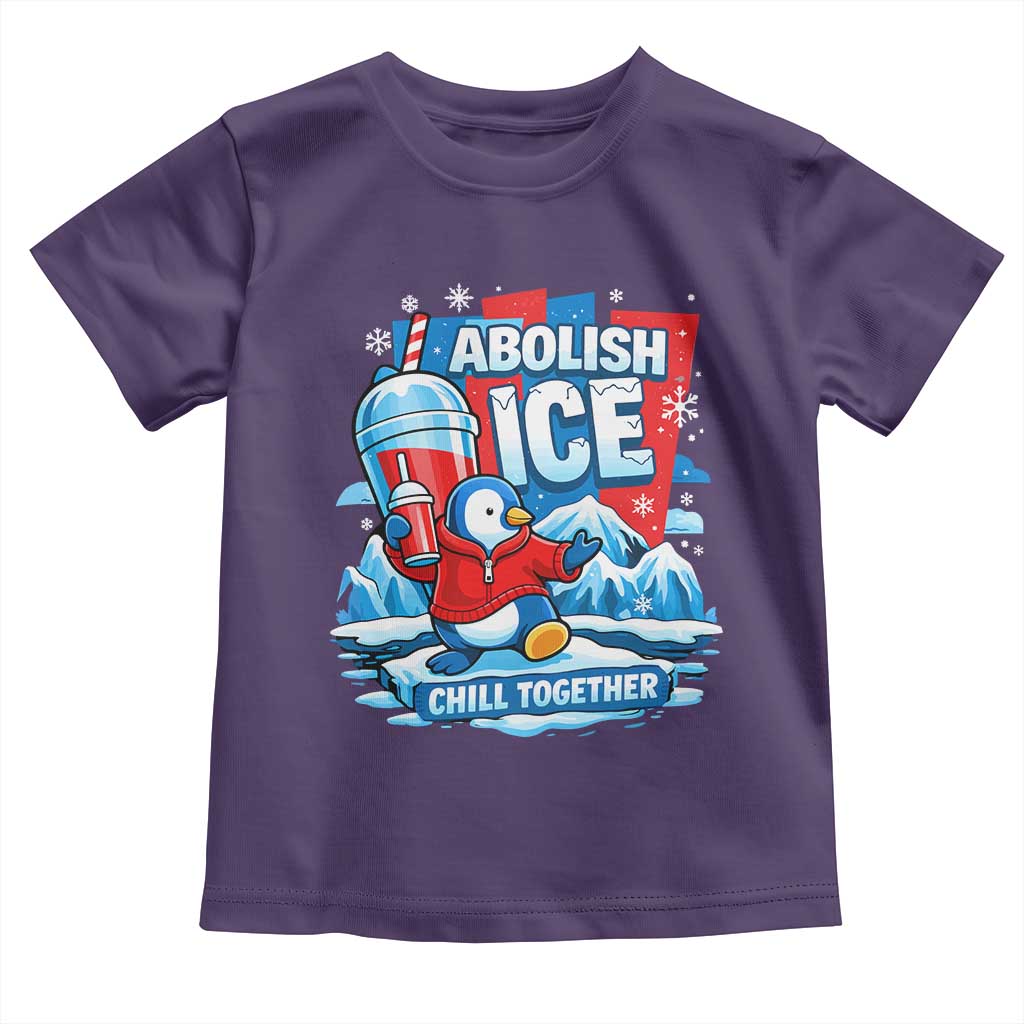 Abolish Ice Toddler T Shirt Subtle FDT Penguin Slush Drink Funny Summer Chill Mode TS10 Purple Print Your Wear