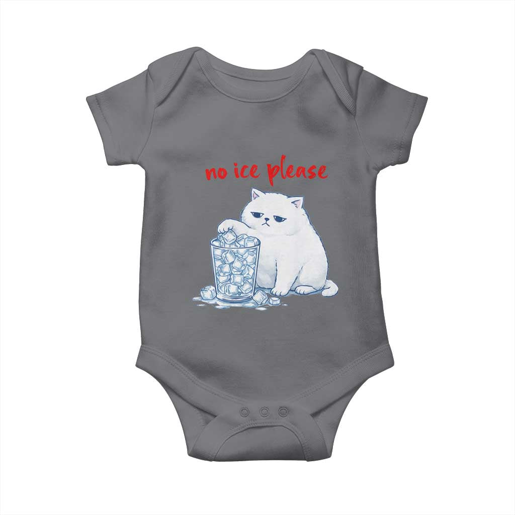 Abolish Ice Protest Baby Onesie Subtle FDT Cat Meme No Ice Please TS10 Charcoal Print Your Wear