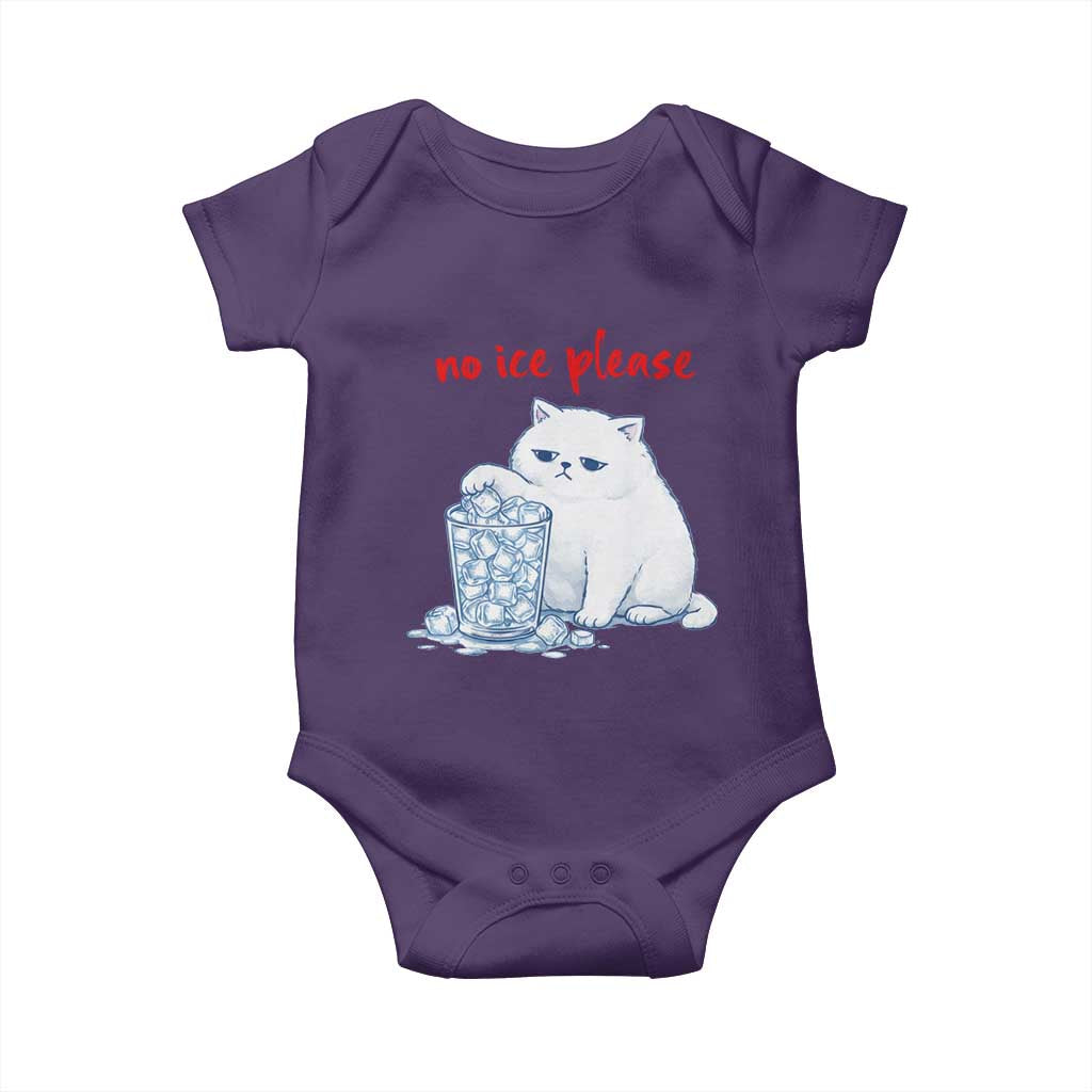 Abolish Ice Protest Baby Onesie Subtle FDT Cat Meme No Ice Please TS10 Purple Print Your Wear