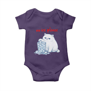 Abolish Ice Protest Baby Onesie Subtle FDT Cat Meme No Ice Please TS10 Purple Print Your Wear