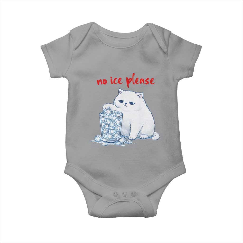 Abolish Ice Protest Baby Onesie Subtle FDT Cat Meme No Ice Please TS10 Sport Gray Print Your Wear