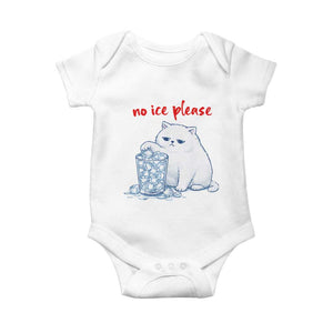 Abolish Ice Protest Baby Onesie Subtle FDT Cat Meme No Ice Please TS10 White Print Your Wear