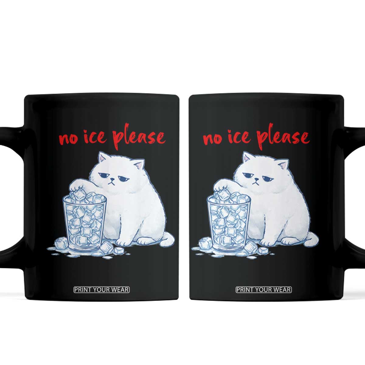 Abolish Ice Protest Coffee Mug Subtle FDT Cat Meme No Ice Please TS10 Black Print Your Wear
