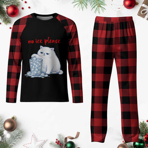 Abolish Ice Protest Plaid Pajama Set Subtle FDT Cat Meme No Ice Please TS10 Buffalo Plaid Print Your Wear