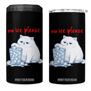 Abolish Ice Protest 4 in 1 Can Cooler Tumbler Subtle FDT Cat Meme No Ice Please TS10 One Size: 16 oz Black Print Your Wear