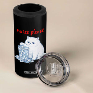 Abolish Ice Protest 4 in 1 Can Cooler Tumbler Subtle FDT Cat Meme No Ice Please TS10 Print Your Wear