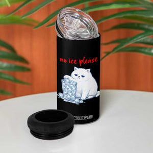 Abolish Ice Protest 4 in 1 Can Cooler Tumbler Subtle FDT Cat Meme No Ice Please TS10 Print Your Wear