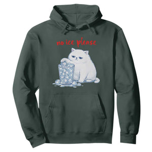 Abolish Ice Protest Hoodie Subtle FDT Cat Meme No Ice Please TS10 Dark Forest Green Print Your Wear