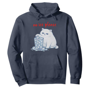 Abolish Ice Protest Hoodie Subtle FDT Cat Meme No Ice Please TS10 Navy Print Your Wear
