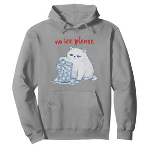 Abolish Ice Protest Hoodie Subtle FDT Cat Meme No Ice Please TS10 Sport Gray Print Your Wear