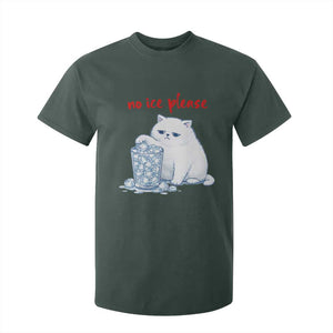 Abolish Ice Protest T Shirt For Kid Subtle FDT Cat Meme No Ice Please TS10 Dark Forest Green Print Your Wear